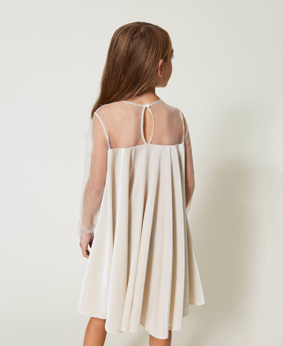 Twin Set Abito corto in ciniglia e tulle Vendita