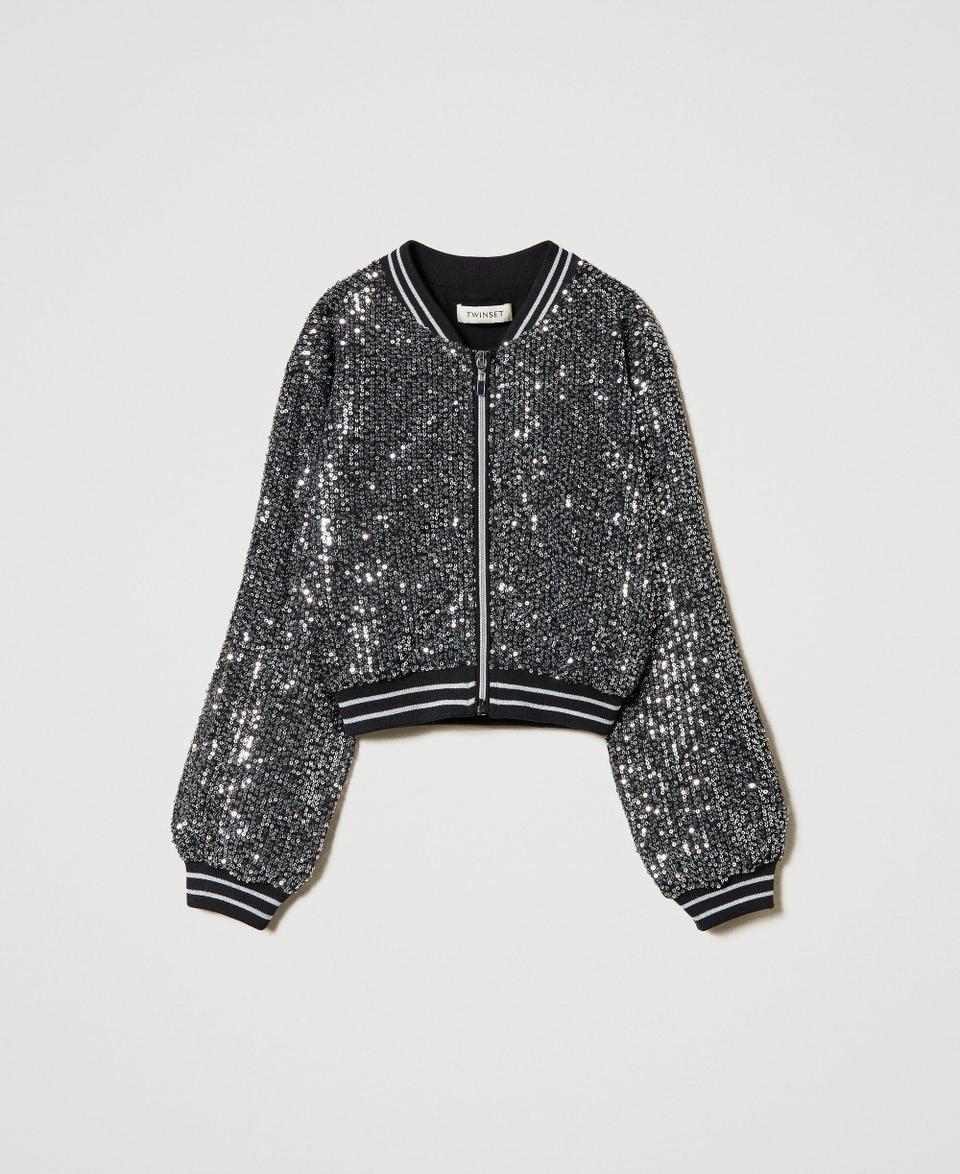 Twin Set Bomber in full paillettes Promozione