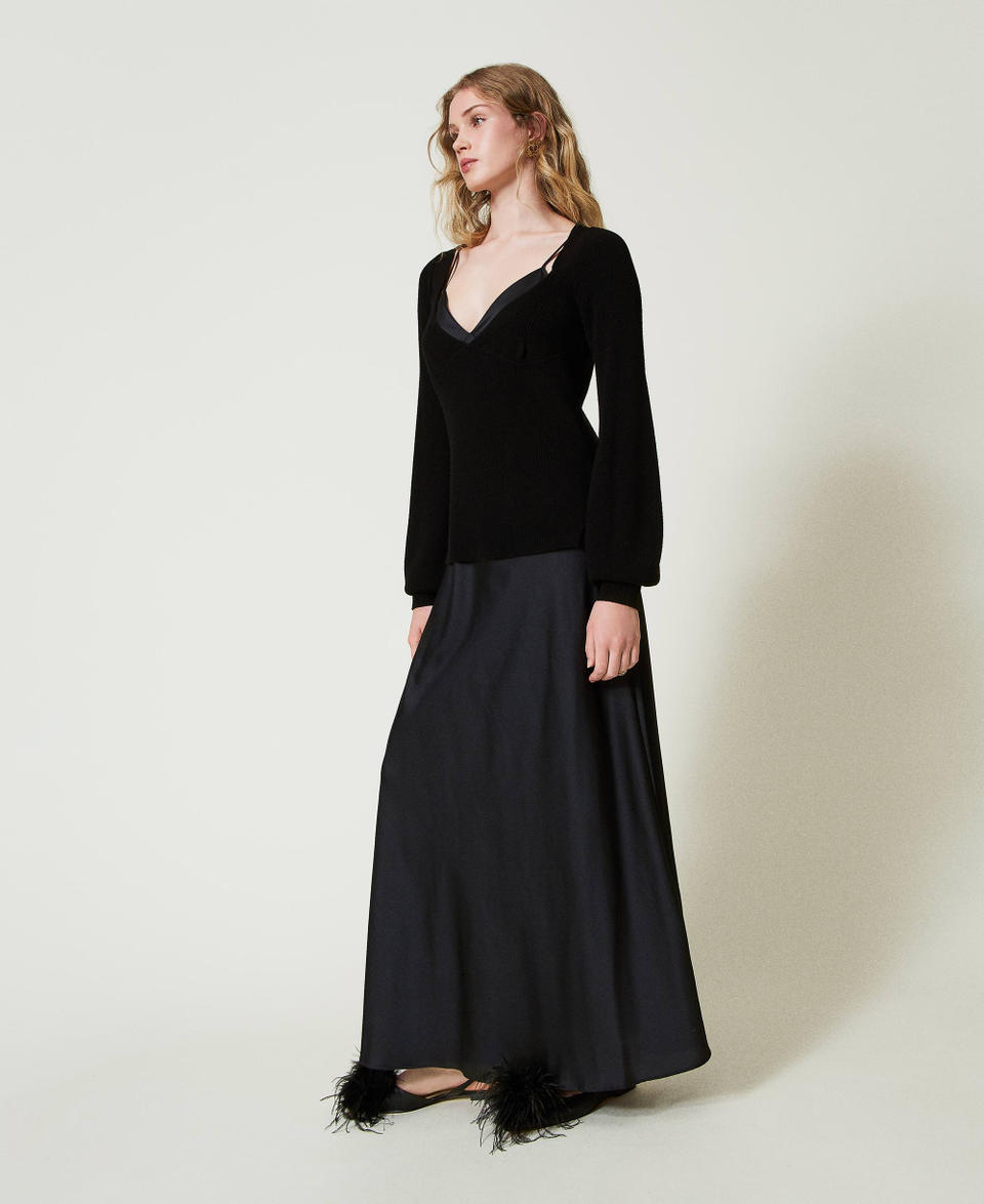 Twin Set Abito lungo sottoveste con maglia Soddisfazione Garantita