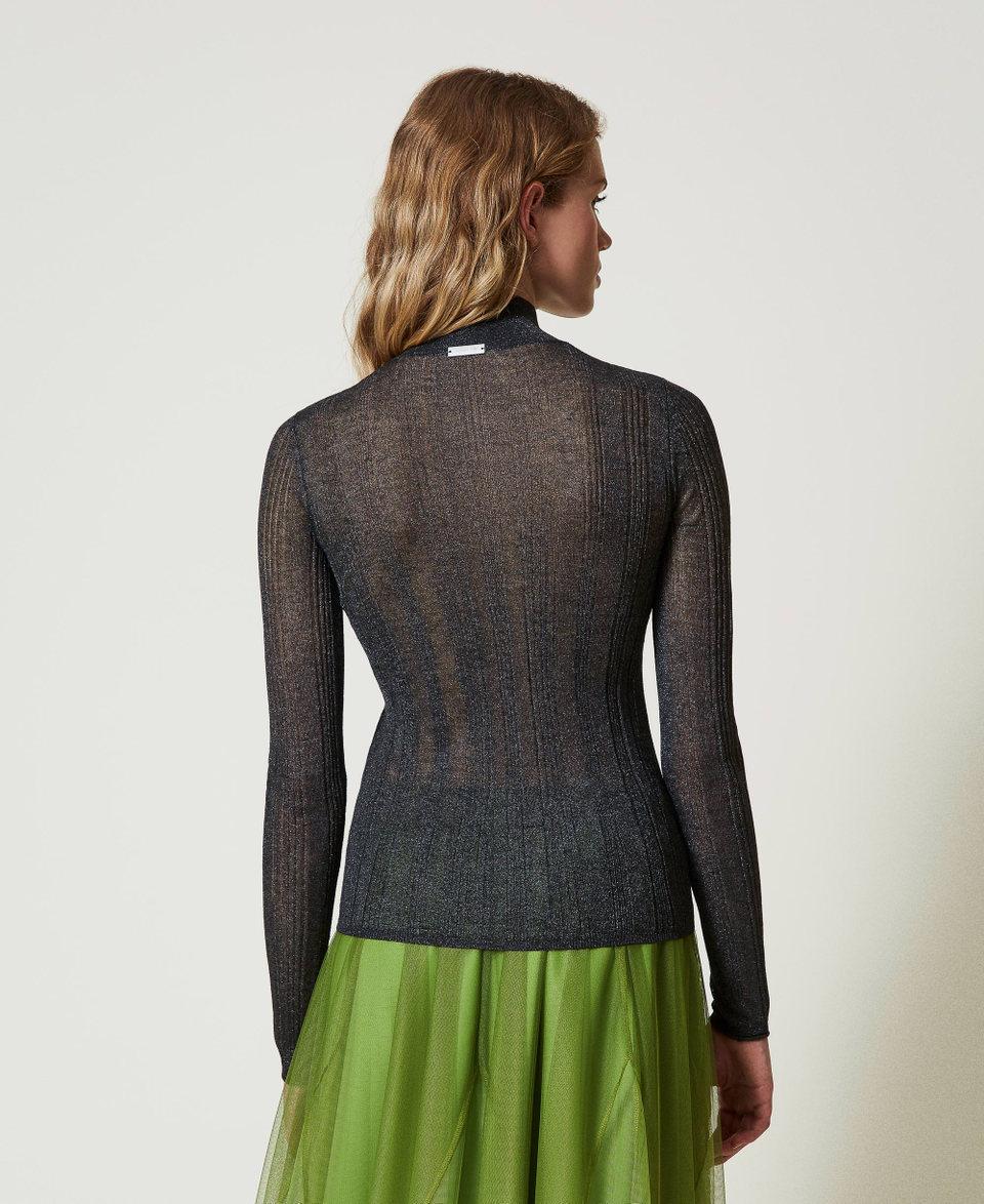 Twin Set Maglia fitted a costine con lurex Promozione Limitata