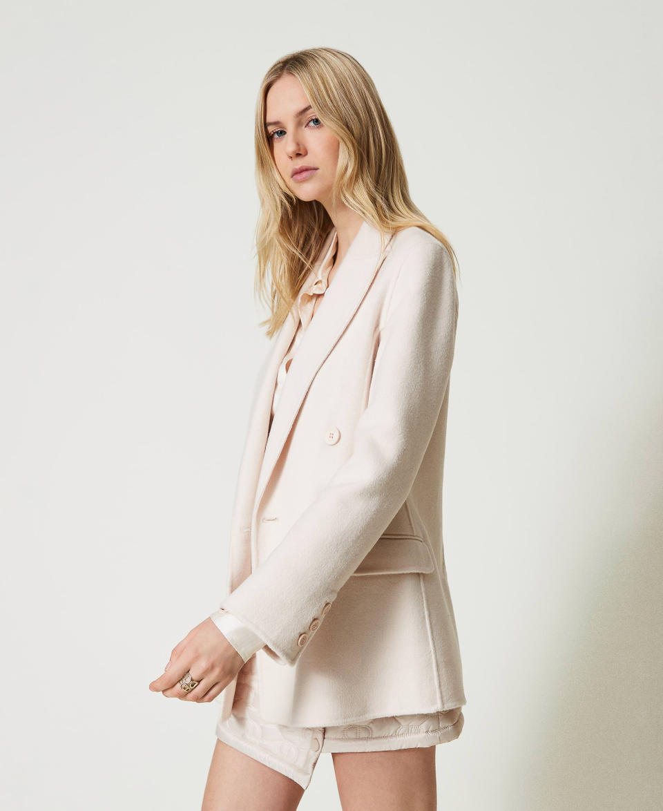 Twin Set Giacca doppiopetto in panno double misto lana Shopping Online