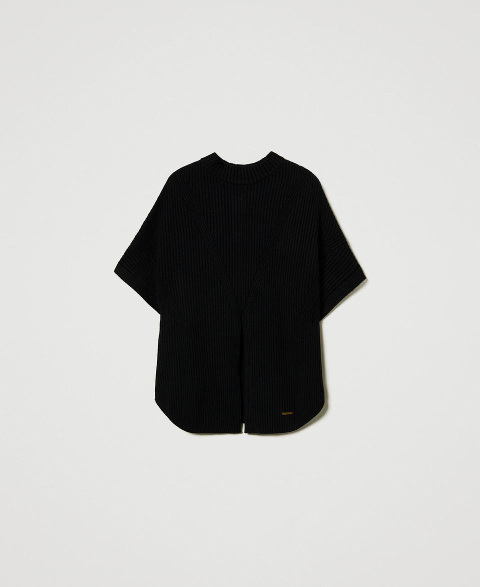 Twin Set Maglia a poncho a costine Convenienza