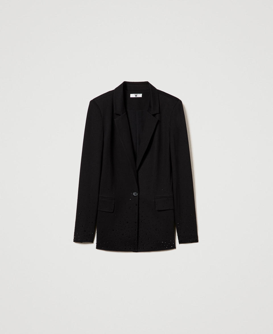 Twin Set Giacca blazer con strass dégradé Sconto