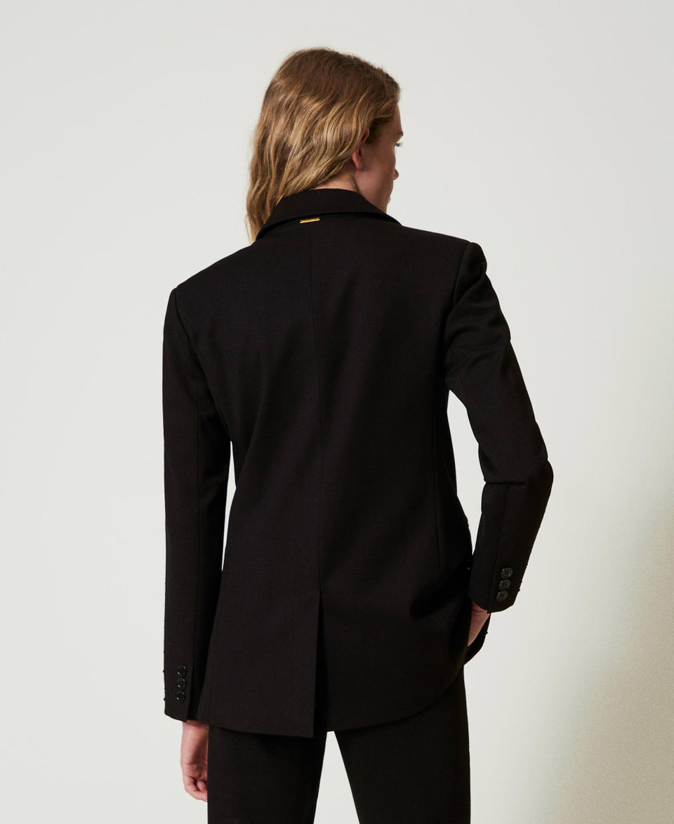 Twin Set Giacca blazer con strass dégradé Sconto