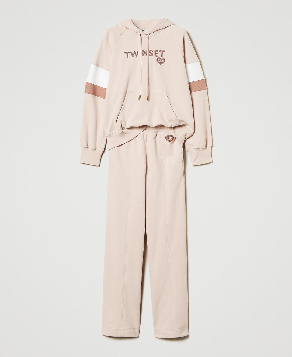 Twin Set Felpa con cappuccio e pantaloni a palazzo Offerta