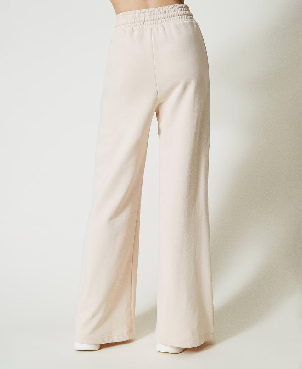 Twin Set Pantaloni a palazzo in felpa In Vendita