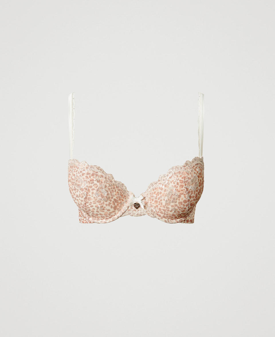 Twin Set Reggiseno push-up in tulle animalier I Più Venduti