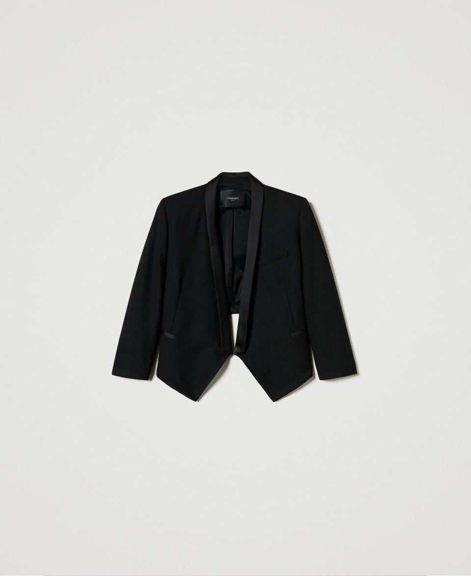 Twin Set Giacca blazer in serge misto lana In Saldo