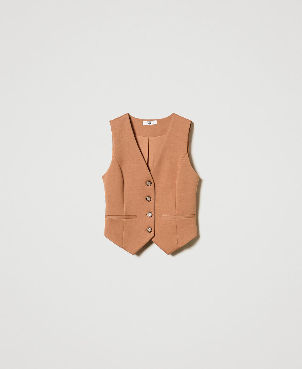 Twin Set Gilet in tessuto scuba Nuova