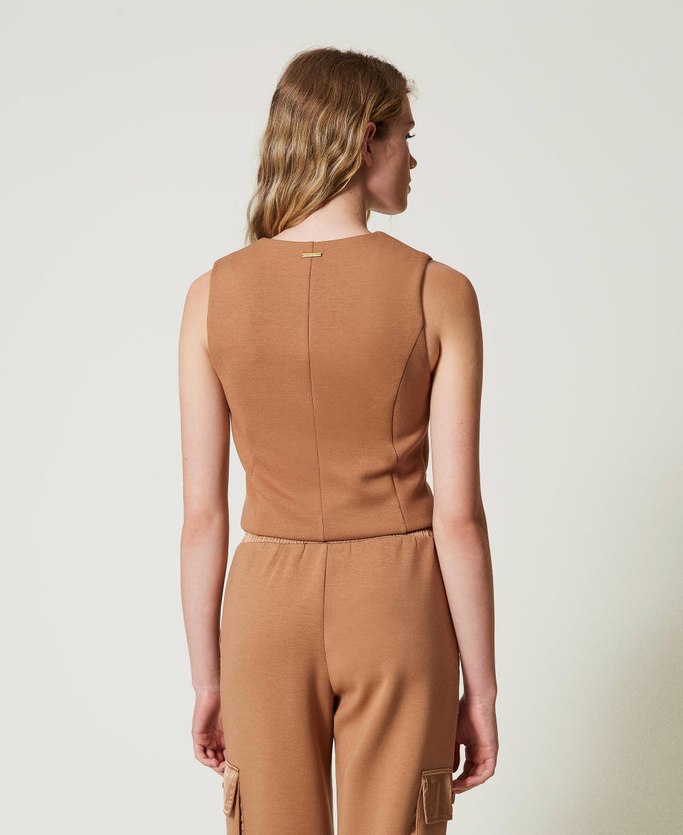 Twin Set Gilet in tessuto scuba Nuova