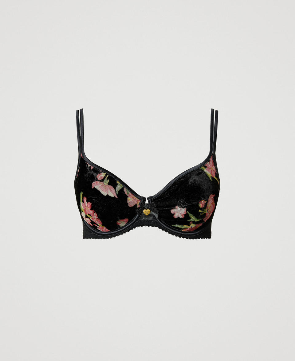 Twin Set Reggiseno con ferretto in velluto dévoré Negozio online di fabbrica