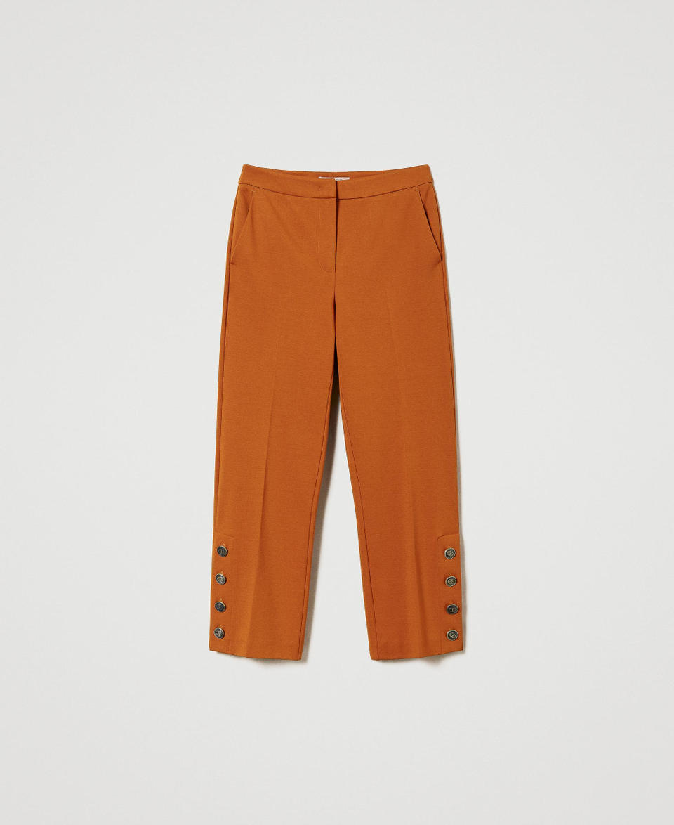 Twin Set Pantaloni cropped con bottoni Prezzo di fabbrica