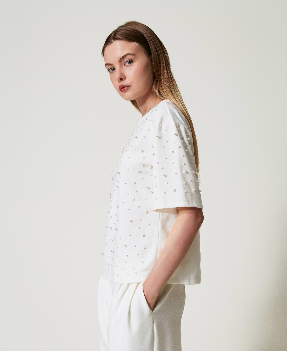 Twin Set T-shirt con perle Offerta esclusiva