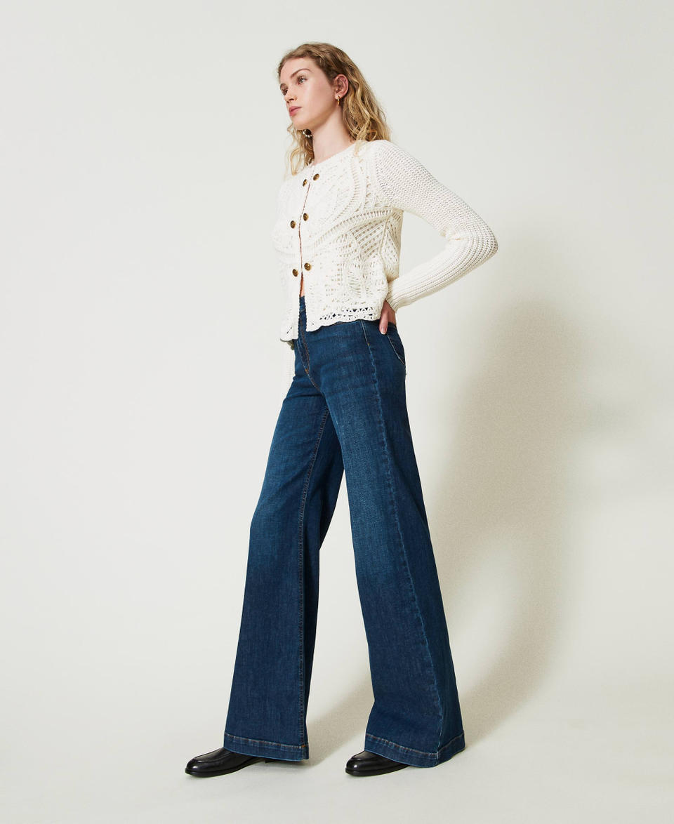 Twin Set Jeans wide leg cinque tasche Black Friday