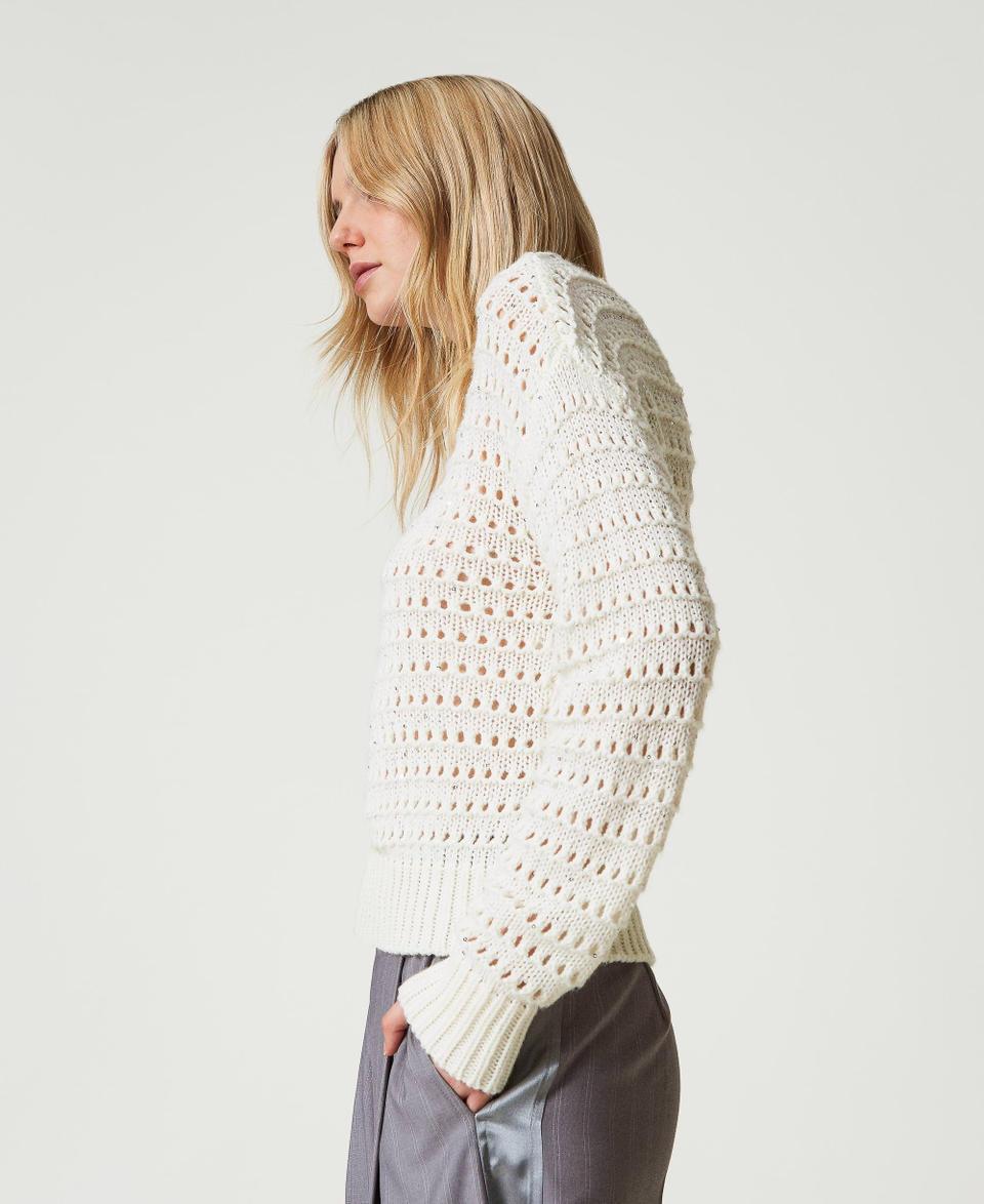 Twin Set Maglia traforata con paillettes Offerta migliore