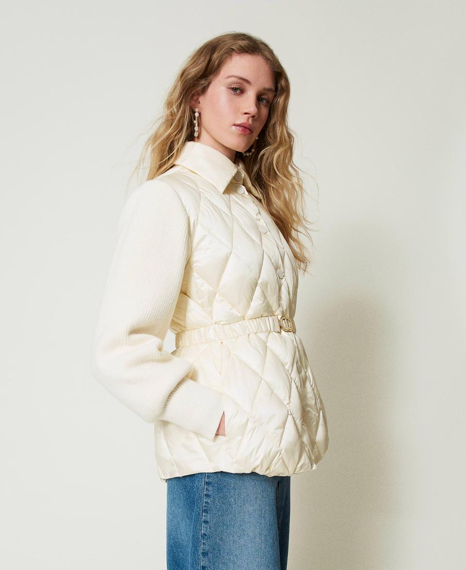 Twin Set Piumino trapuntato con maniche in maglia Online Outlet