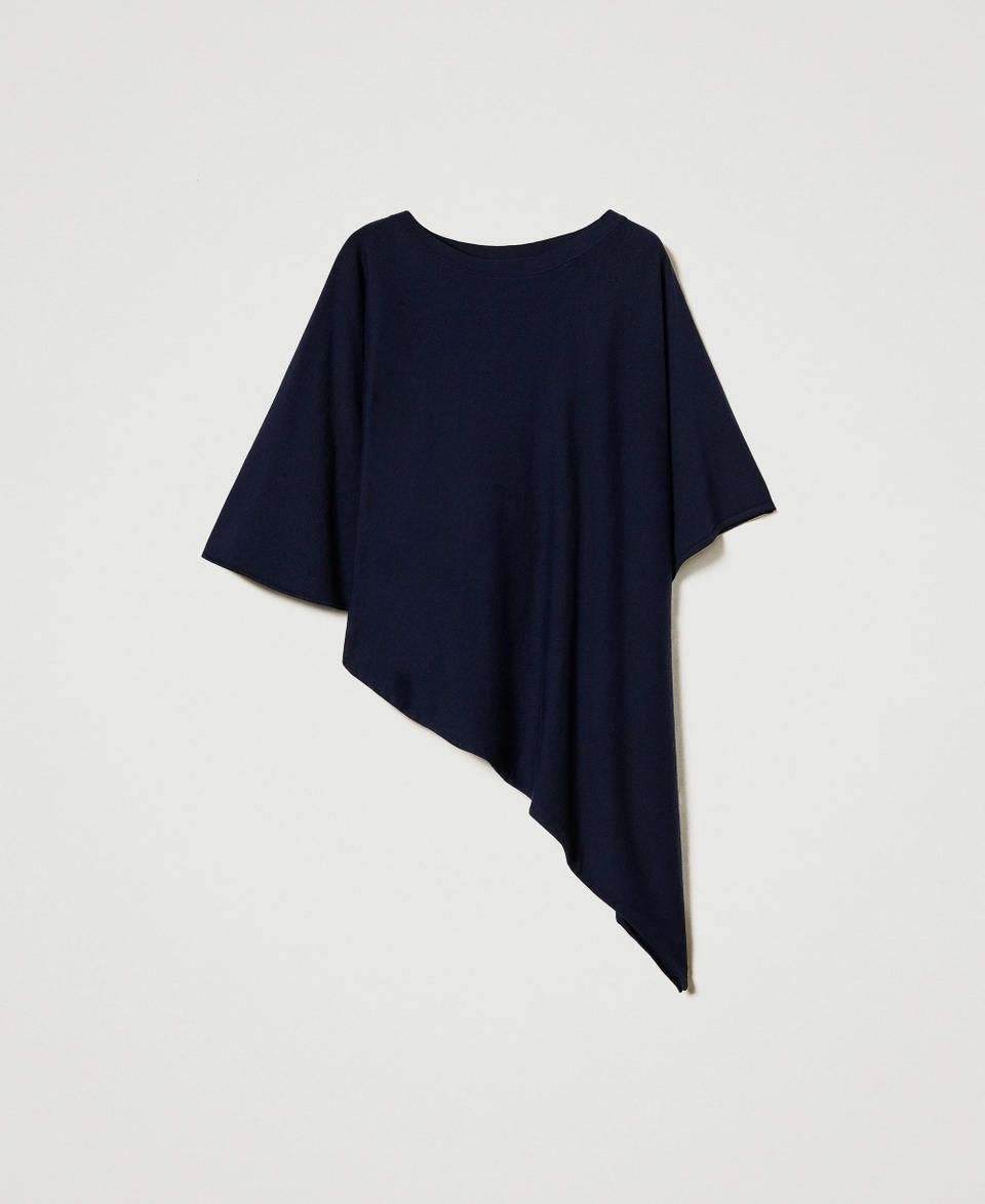 Twin Set Poncho asimmetrico in maglia Bestseller