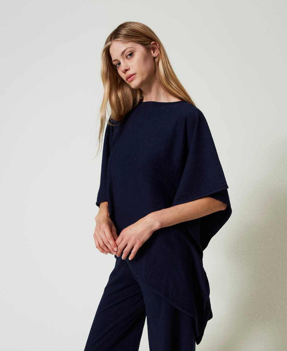 Twin Set Poncho asimmetrico in maglia Bestseller