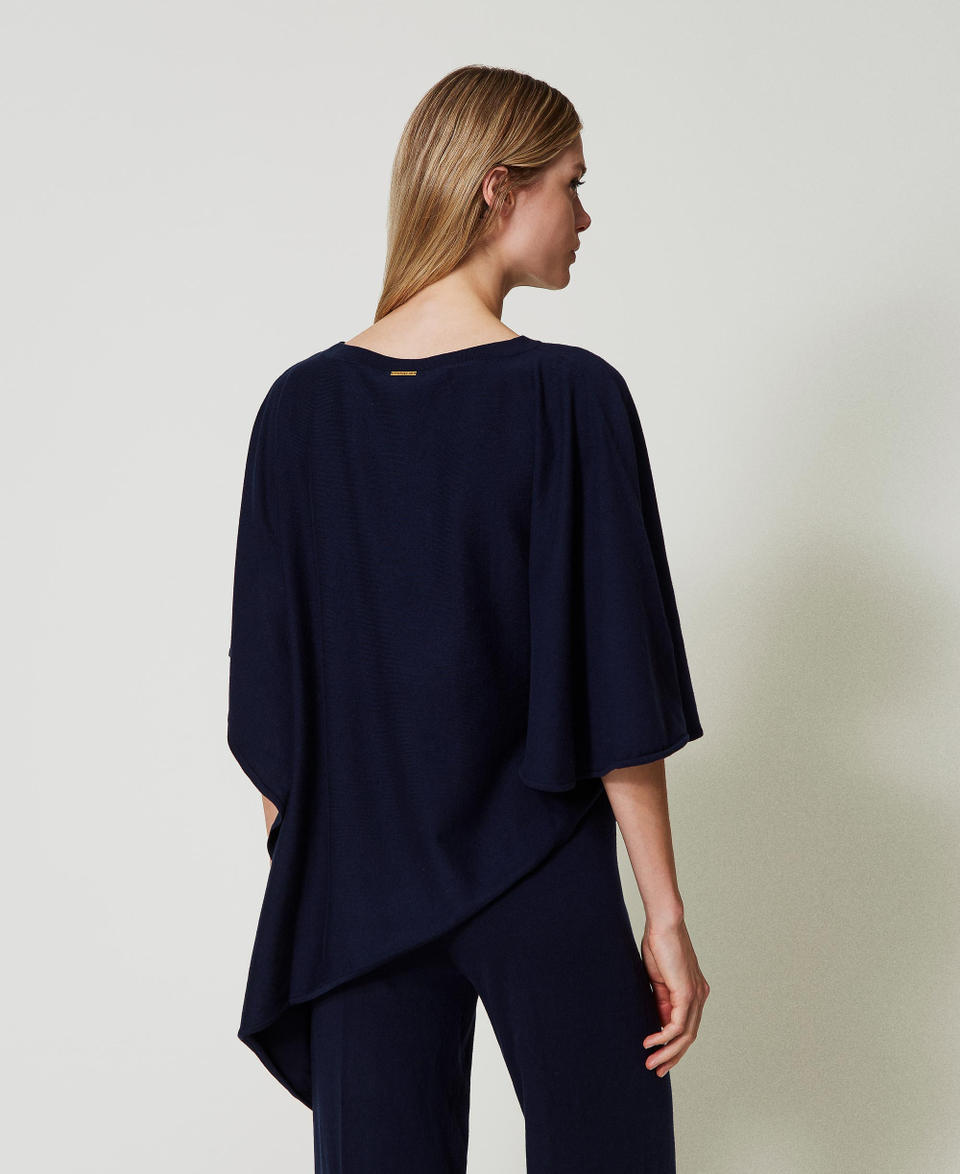 Twin Set Poncho asimmetrico in maglia Bestseller
