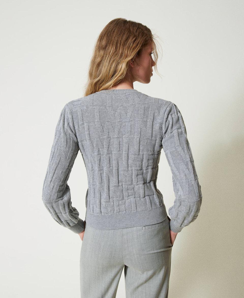 Twin Set Cardigan in cotone e cashmere con logo Offerte stagionali