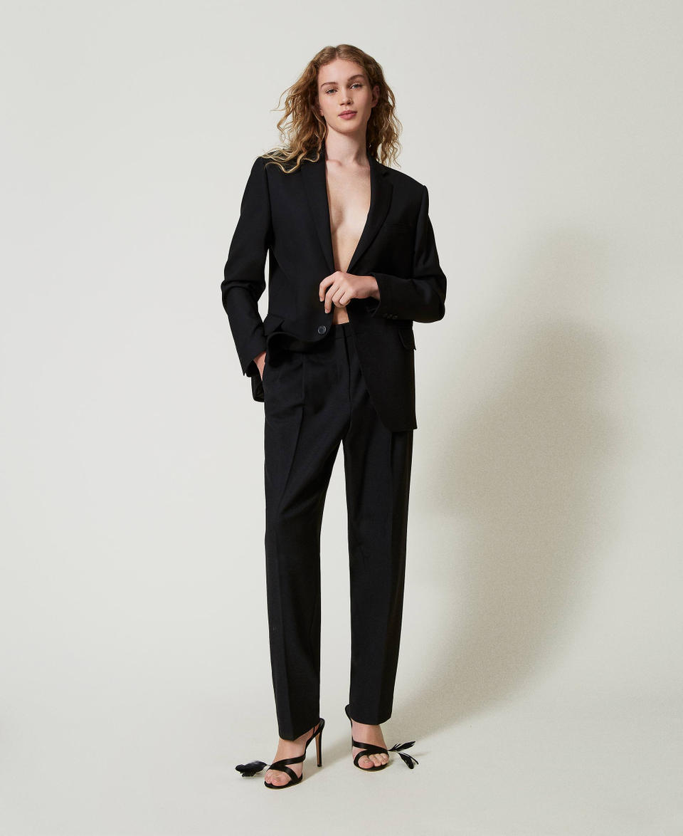 Twin Set Pantaloni in serge misto lana Comprane uno, ottenene uno gratis