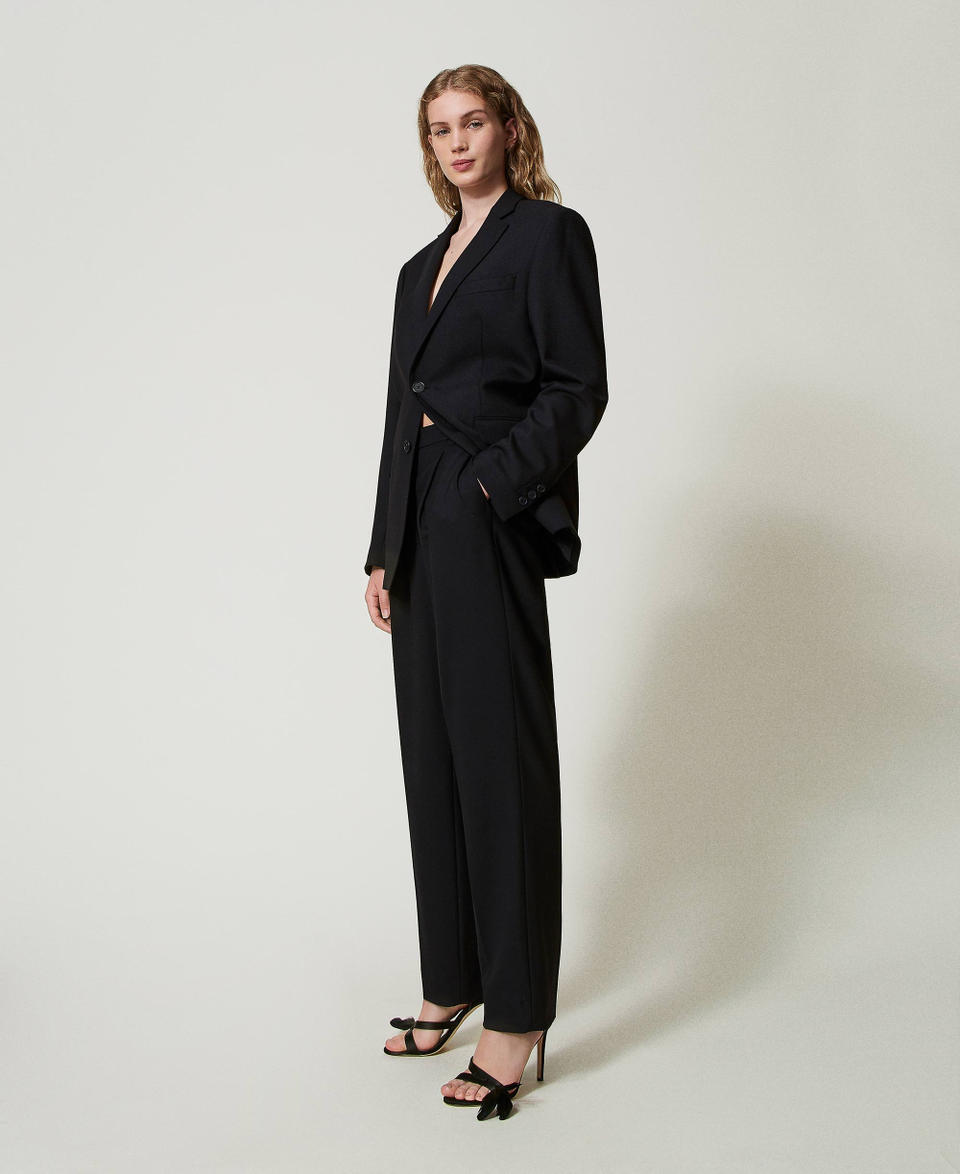 Twin Set Pantaloni in serge misto lana Comprane uno, ottenene uno gratis