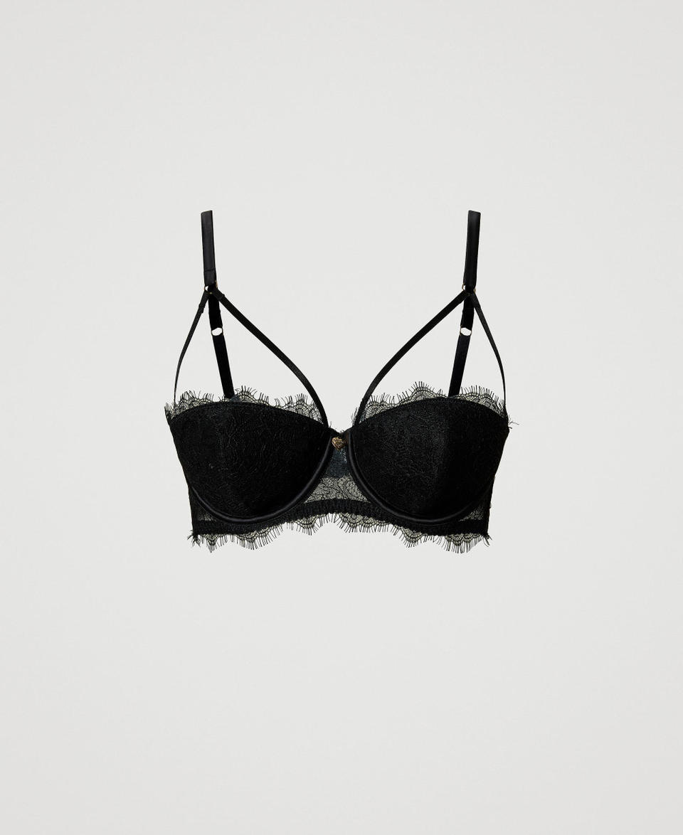 Twin Set Reggiseno a balconcino in pizzo e raso Prezzo basso