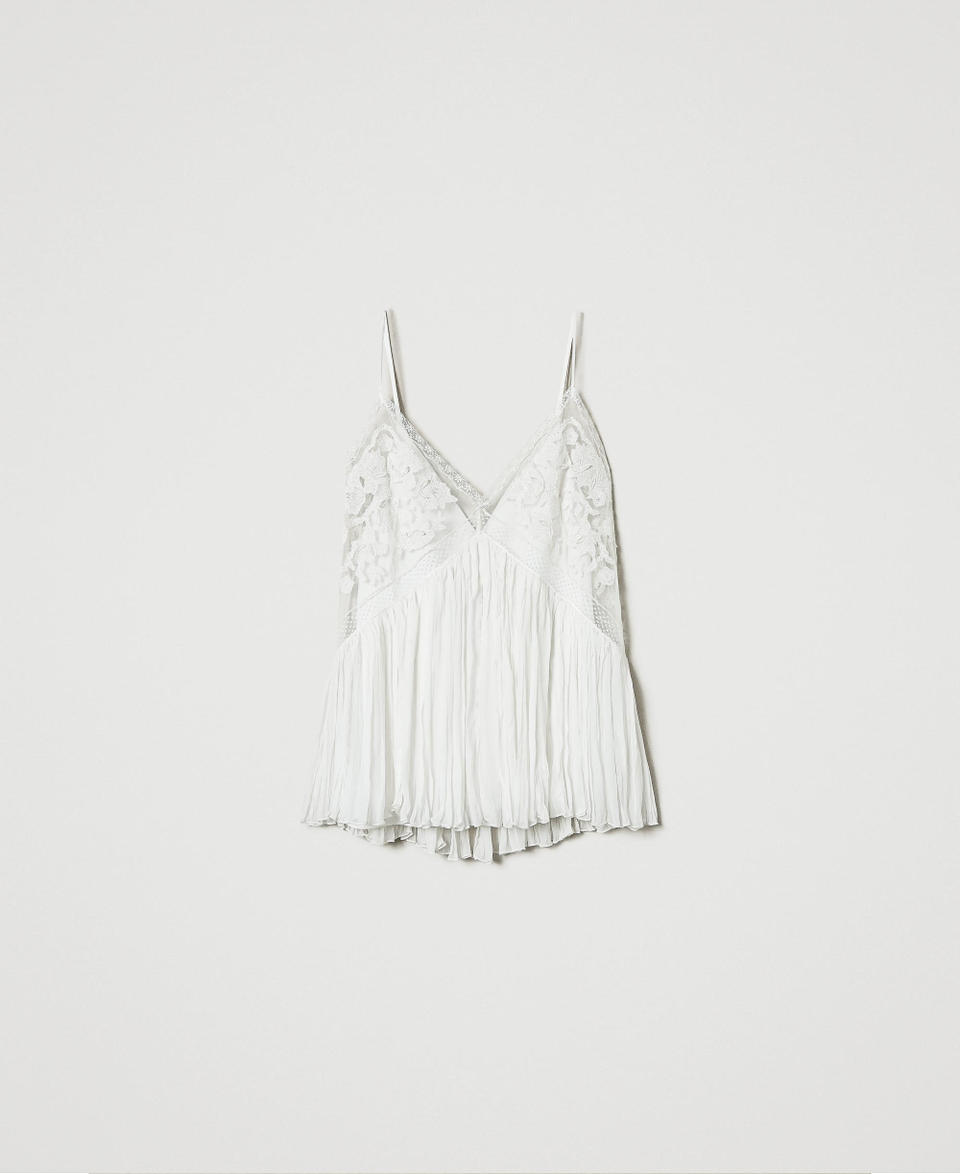 Twin Set Top in creponne e tulle Ritorno libero