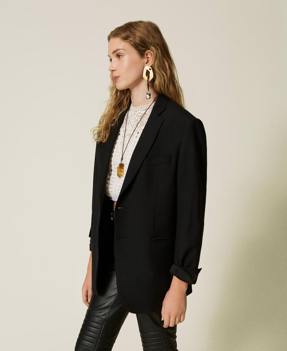 Twin Set Giacca blazer sartoriale in serge misto lana Ultimi tre giorni