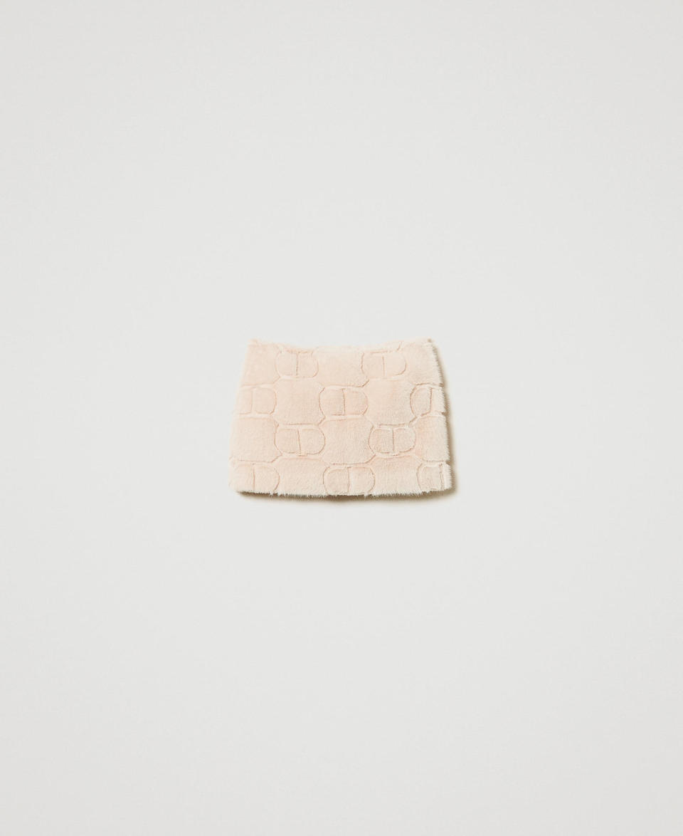 Twin Set Minigonna in faux fur con Oval T Latest stili