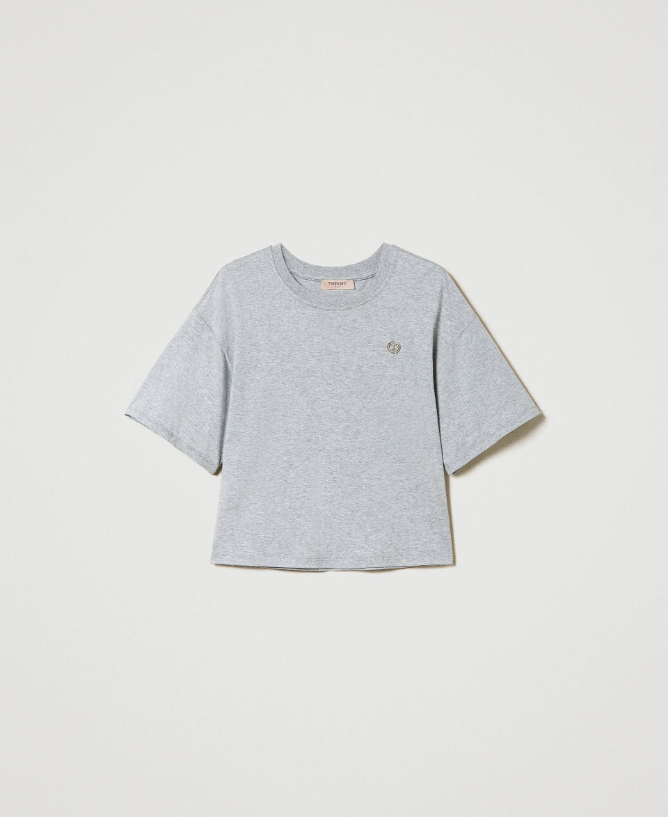 Twin Set T-shirt mélange con Oval T 50% di sconto con spedizione gratuita