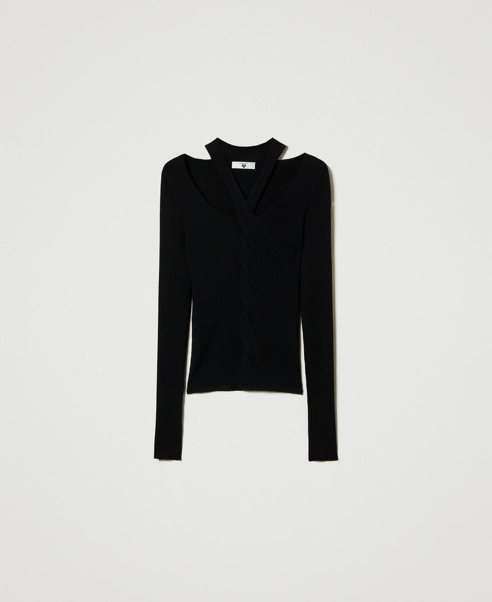 Twin Set Maglia a costine con cut-out 50% di sconto per tempo limitato