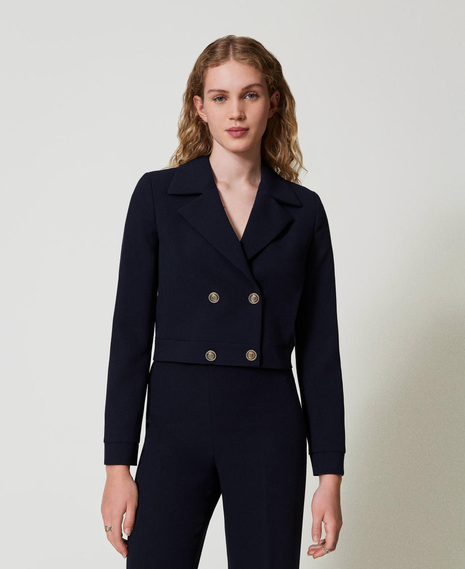 Twin Set Giacca cropped in cady crêpe In Linea