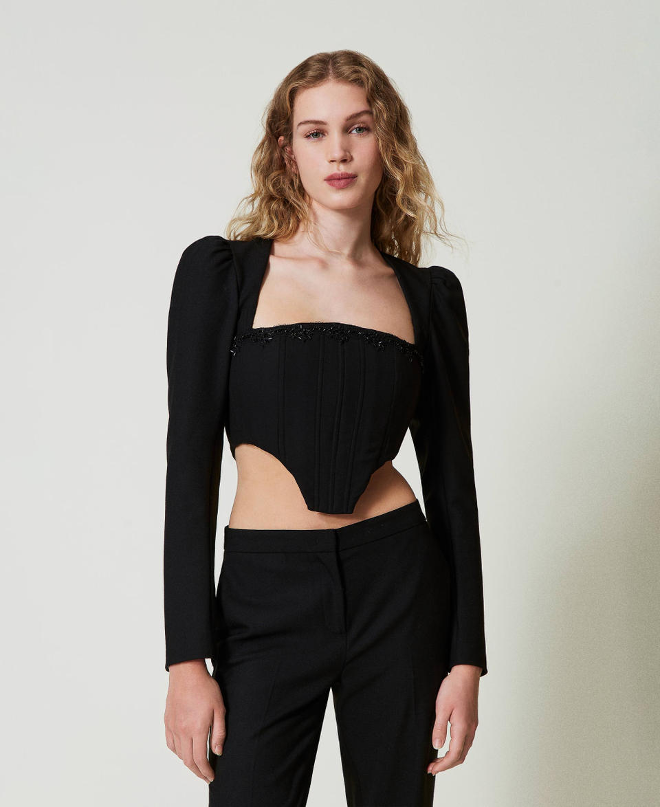 Twin Set Top bustier con ricamo Nuovo
