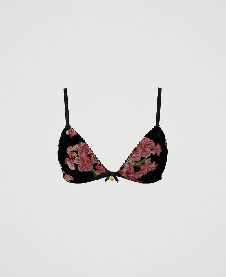 Twin Set Reggiseno a triangolo in velluto dévoré Soddisfazione Garantita