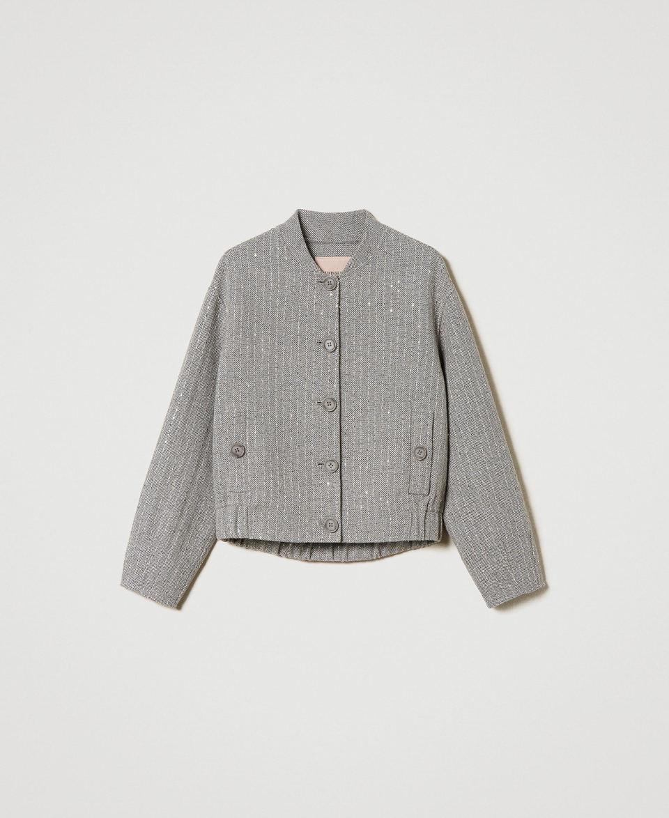 Twin Set Bomber in panno double con paillettes Shopping Online