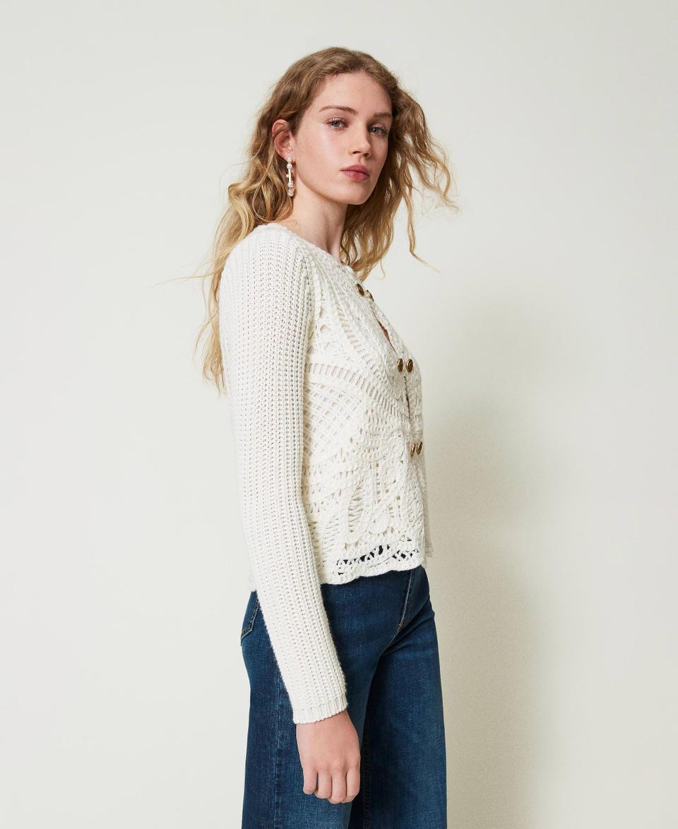 Twin Set Giacca in maglia misto lana crochet Affare Del Giorno
