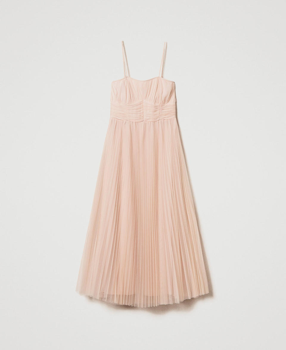 Twin Set Abito longuette in tulle plissé Convenienza