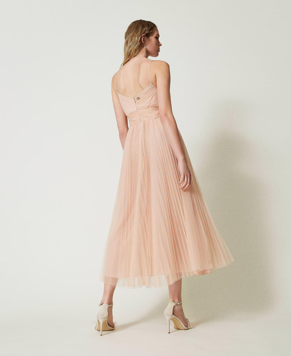 Twin Set Abito longuette in tulle plissé Convenienza