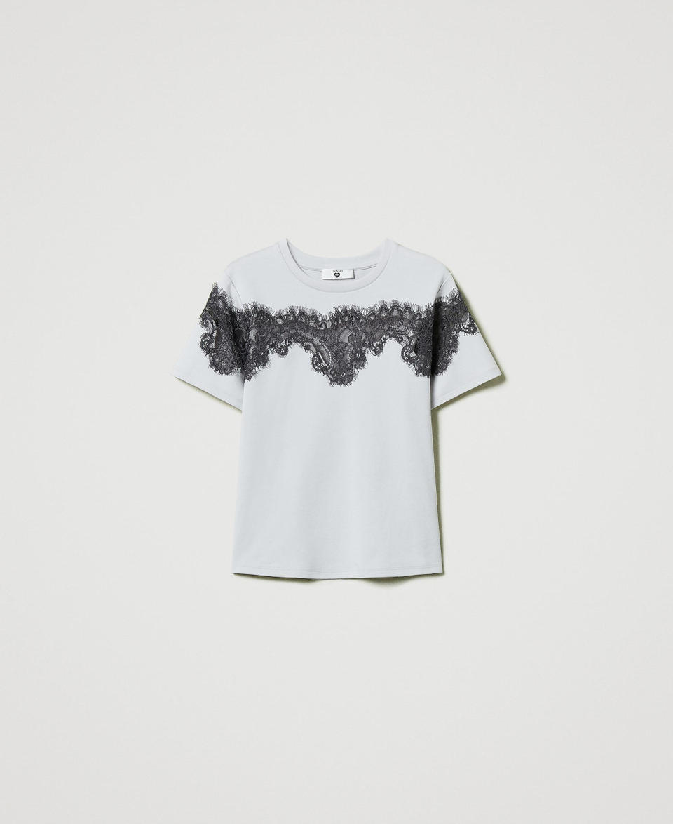 Twin Set T-shirt regular con pizzo intarsiato Sconto