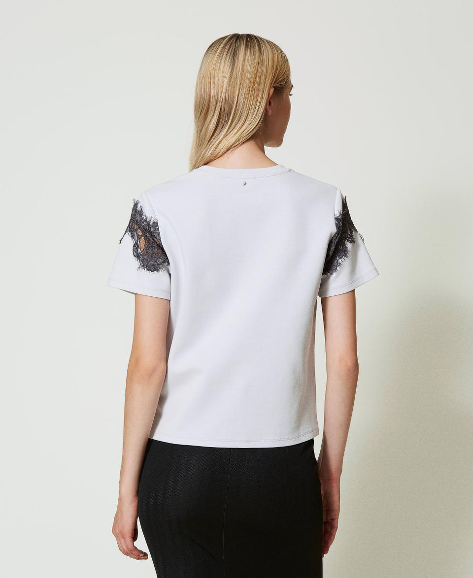 Twin Set T-shirt regular con pizzo intarsiato Sconto
