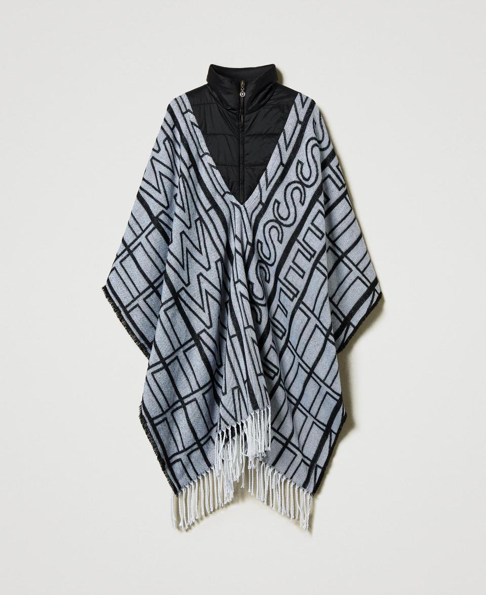 Twin Set Poncho jacquard con logo Offerte
