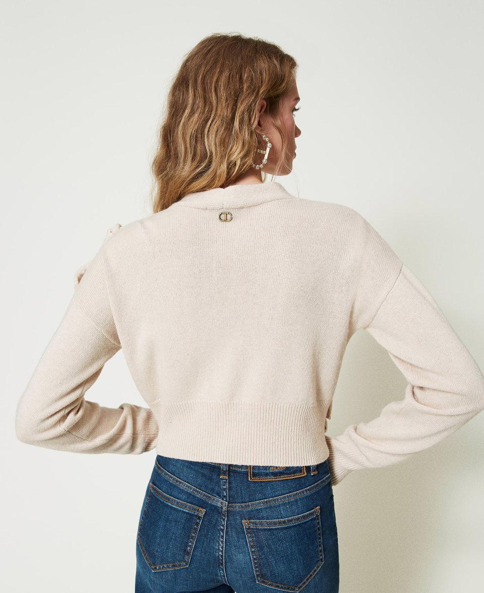 Twin Set Cardigan in misto lana con volant Hotsell