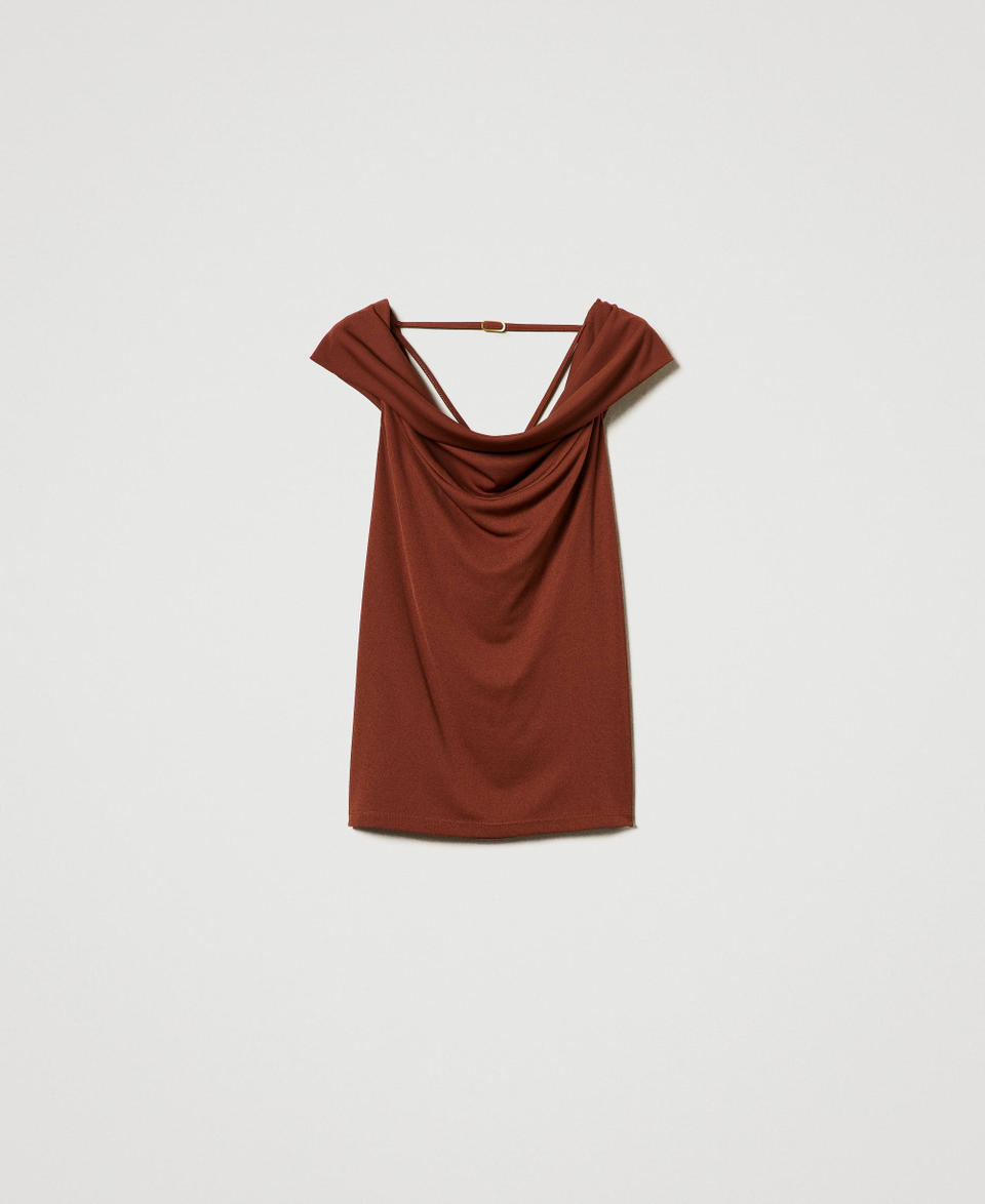 Twin Set Top con collo drappeggiato Spedizione gratuita