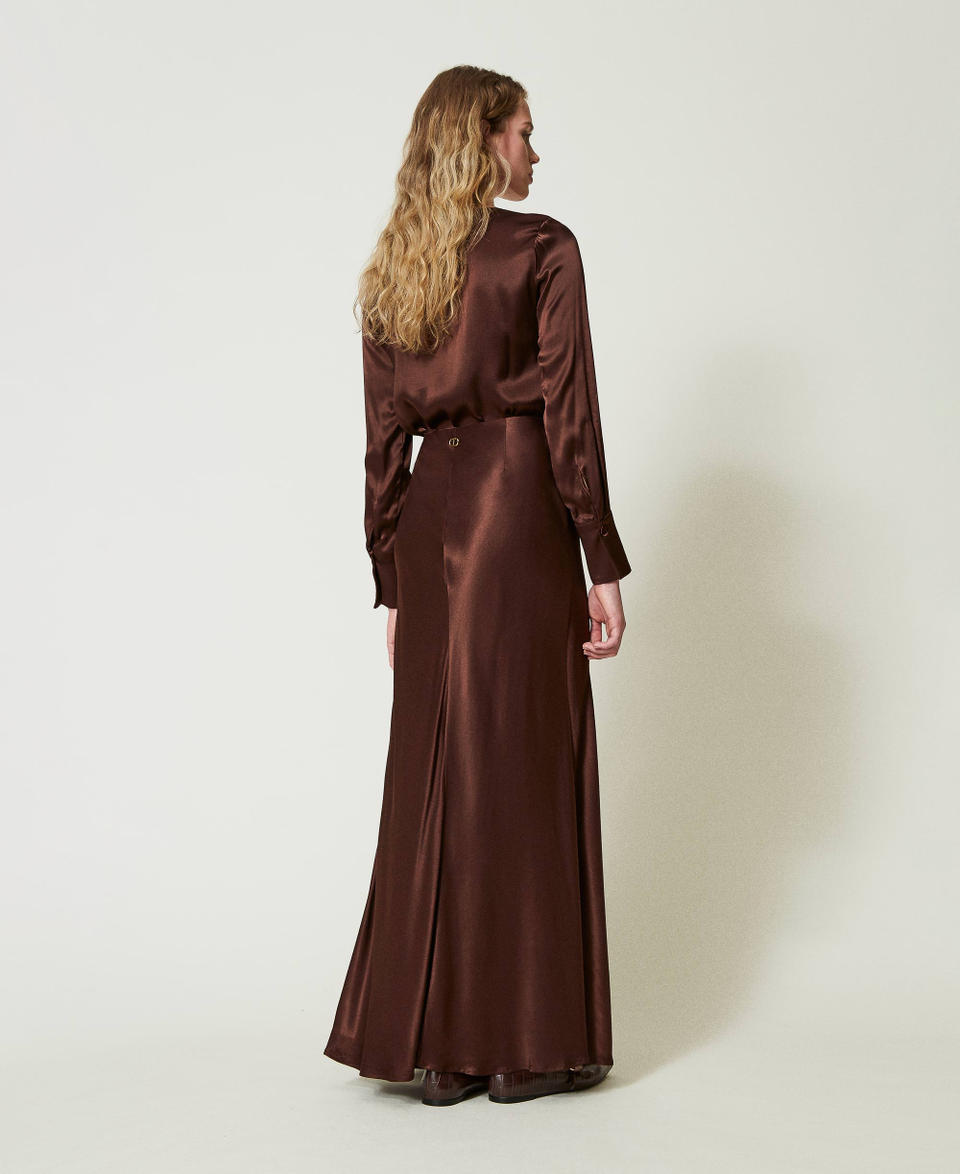 Twin Set Gonna lunga in raso con drappeggio Sconto di tempo limitato