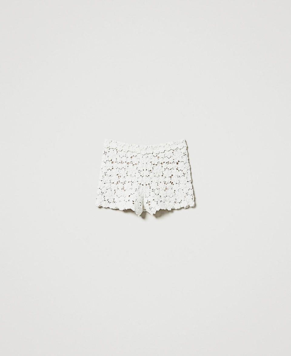 Twin Set Shorts in maglia misto lana con ricamo Offerta speciale