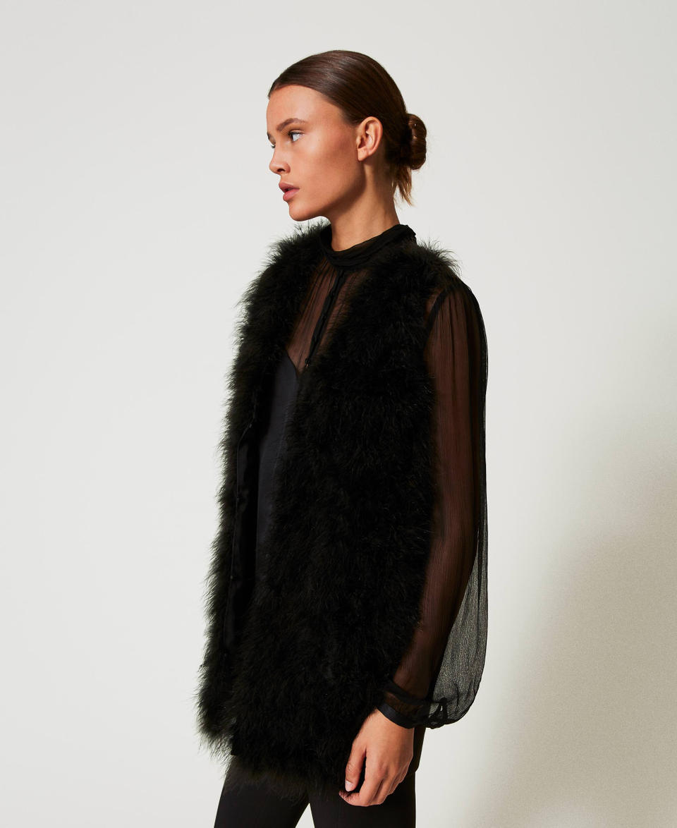 Twin Set Gilet con piume Black Friday
