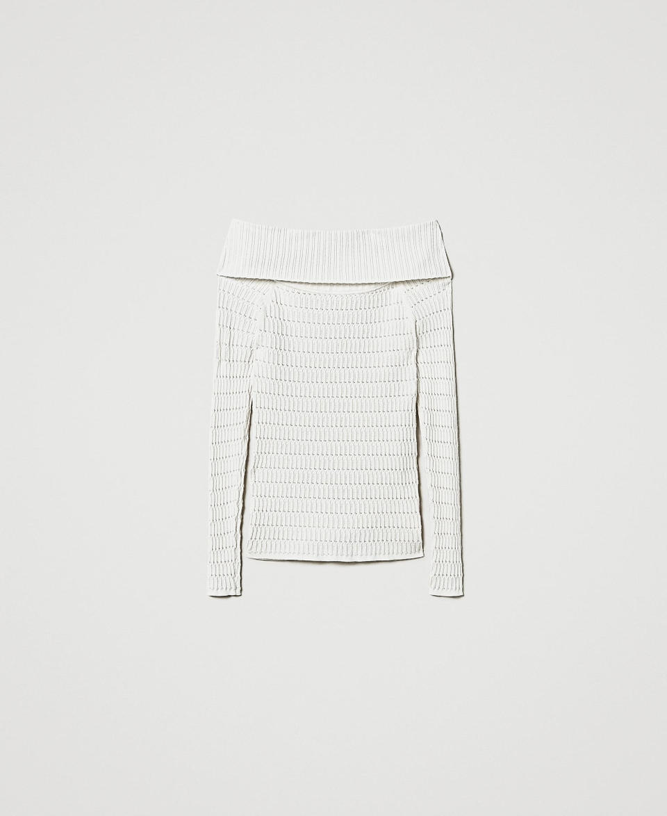 Twin Set Maglia fitted con collo off shoulder Cyber Monday