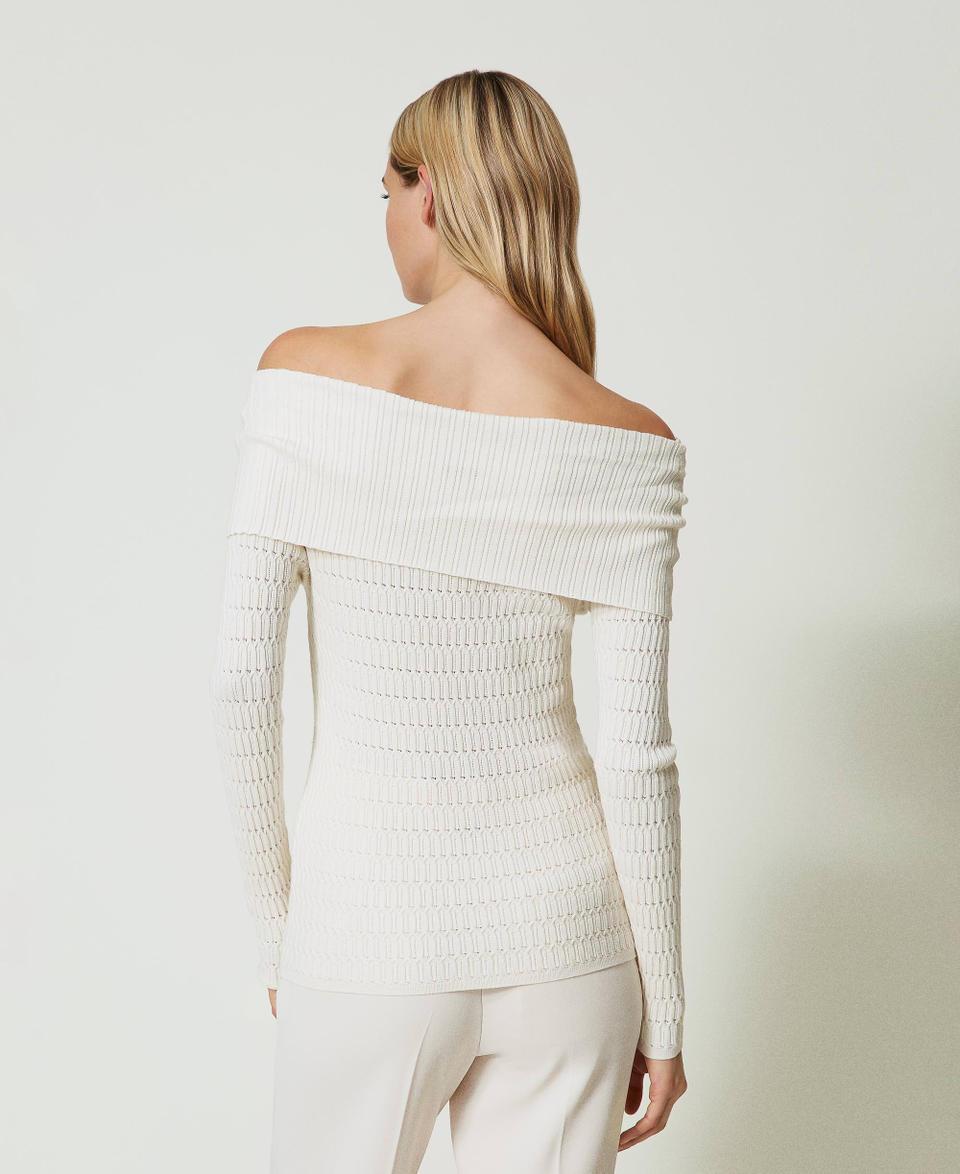 Twin Set Maglia fitted con collo off shoulder Cyber Monday