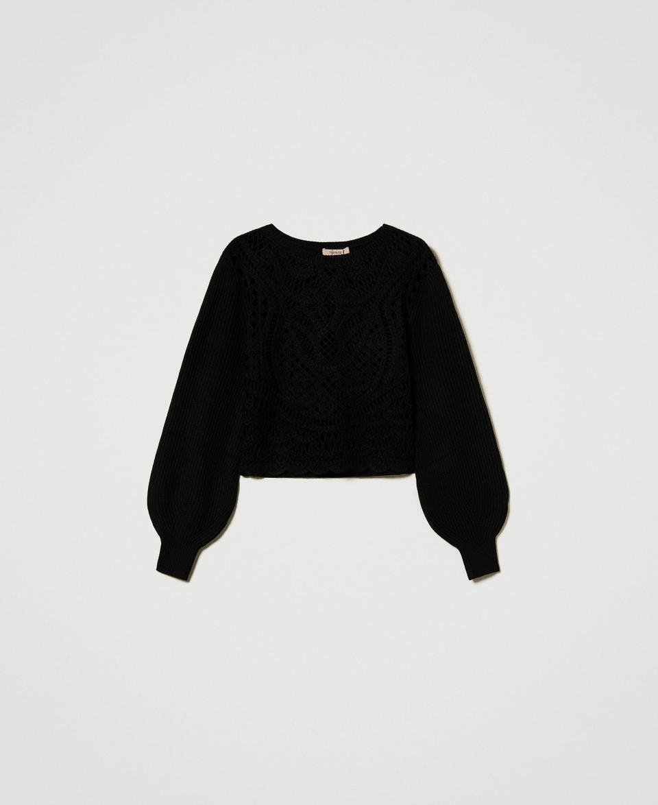 Twin Set Maglia in misto lana crochet Latest fashion